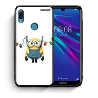 Thumbnail for Θήκη Huawei Y6 2019 Xmas Minion Lights από τη Smartfits με σχέδιο στο πίσω μέρος και μαύρο περίβλημα | Huawei Y6 2019 Xmas Minion Lights case with colorful back and black bezels