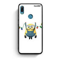 Thumbnail for Huawei Y6 2019 Xmas Minion Lights θήκη από τη Smartfits με σχέδιο στο πίσω μέρος και μαύρο περίβλημα | Smartphone case with colorful back and black bezels by Smartfits