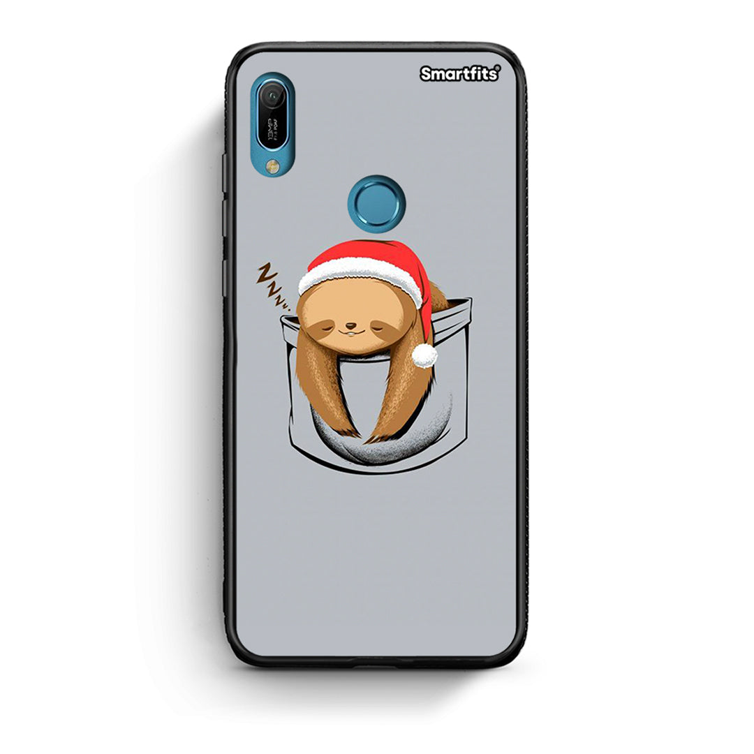 Huawei Y6 2019 Xmas Zzzz θήκη από τη Smartfits με σχέδιο στο πίσω μέρος και μαύρο περίβλημα | Smartphone case with colorful back and black bezels by Smartfits