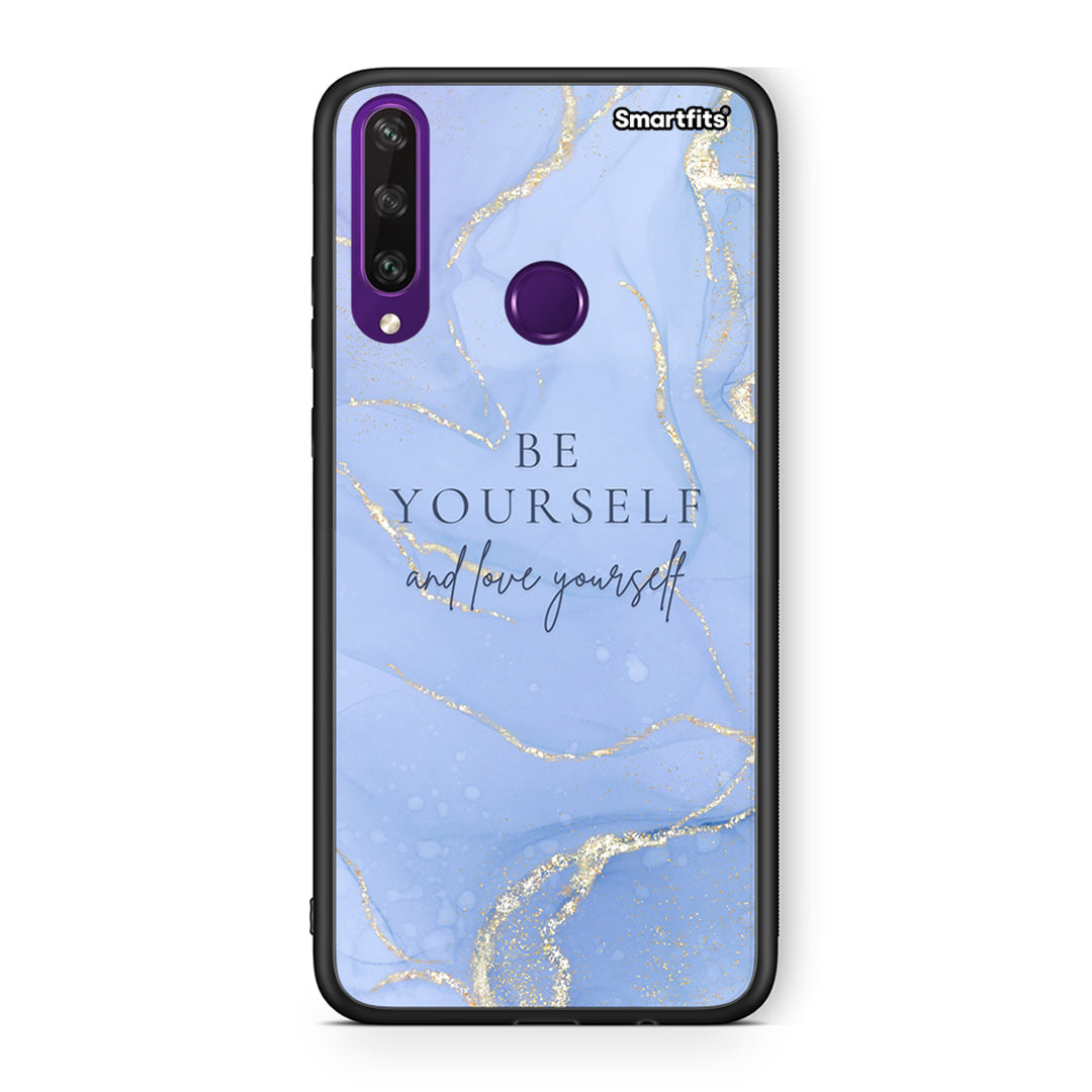 Huawei Y6p Be Yourself θήκη από τη Smartfits με σχέδιο στο πίσω μέρος και μαύρο περίβλημα | Smartphone case with colorful back and black bezels by Smartfits