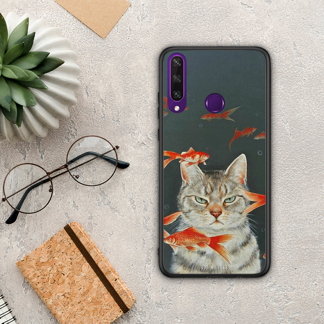 Cat Goldfish - Huawei Y6p case