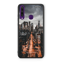 Thumbnail for Huawei Y6p City Lights θήκη από τη Smartfits με σχέδιο στο πίσω μέρος και μαύρο περίβλημα | Smartphone case with colorful back and black bezels by Smartfits