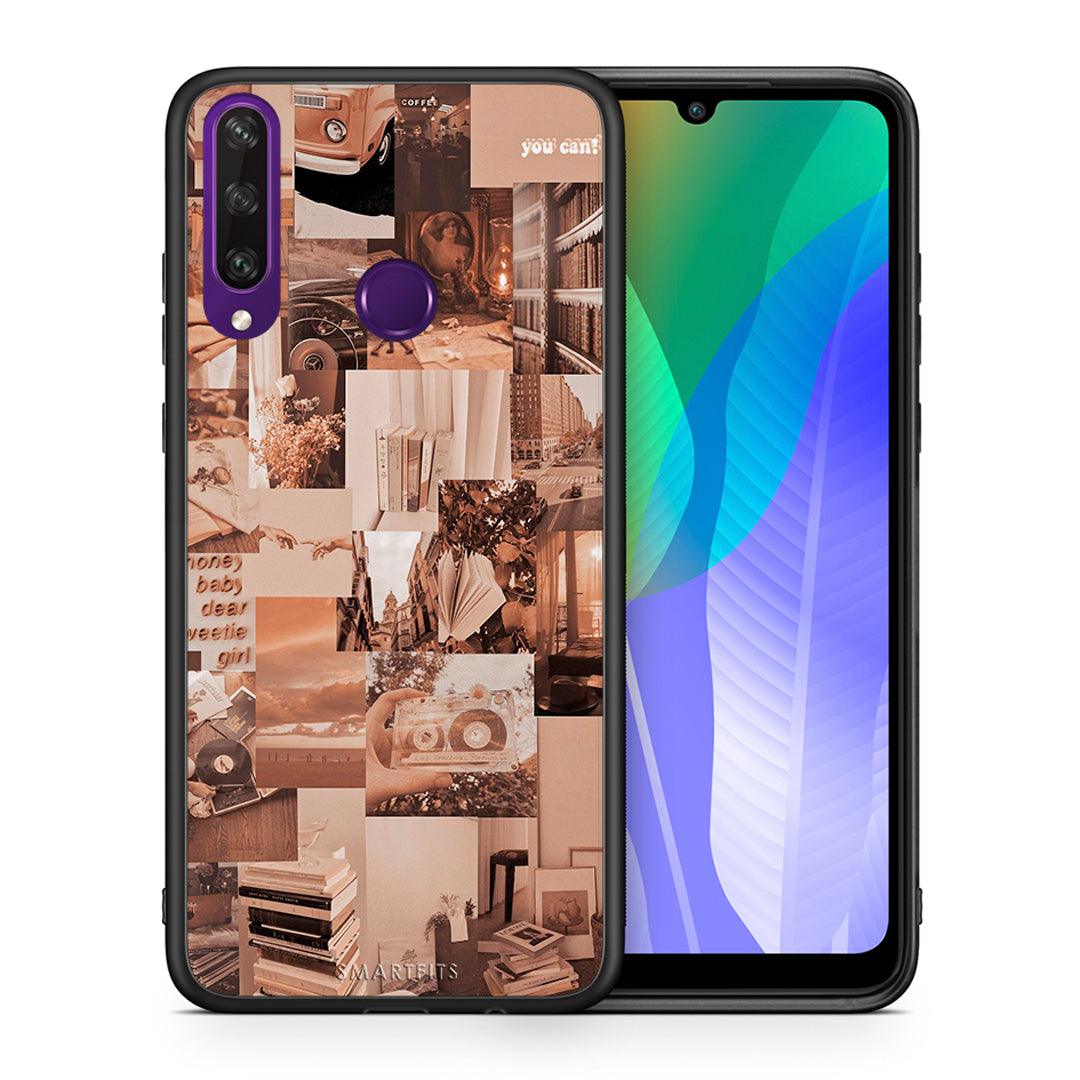 Θήκη Αγίου Βαλεντίνου Huawei Y6p Collage You Can από τη Smartfits με σχέδιο στο πίσω μέρος και μαύρο περίβλημα | Huawei Y6p Collage You Can case with colorful back and black bezels