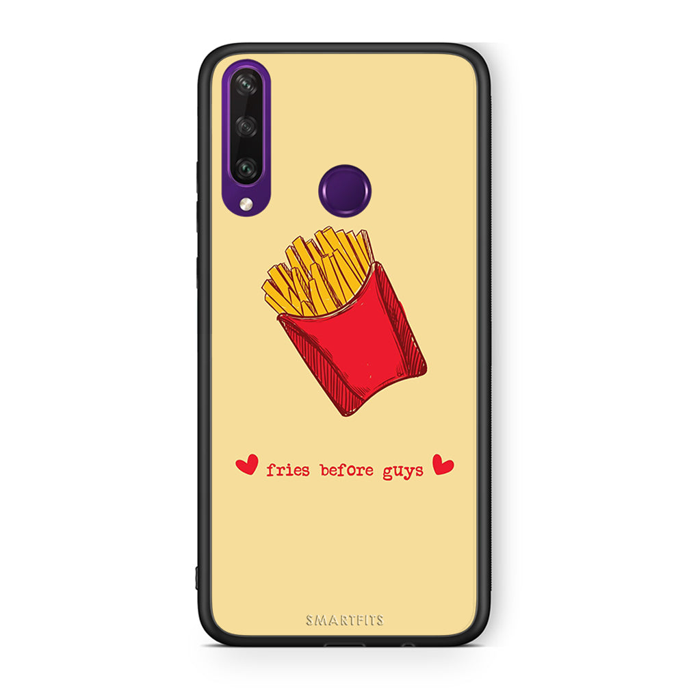 Huawei Y6p Fries Before Guys Θήκη Αγίου Βαλεντίνου από τη Smartfits με σχέδιο στο πίσω μέρος και μαύρο περίβλημα | Smartphone case with colorful back and black bezels by Smartfits