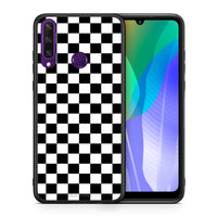 Thumbnail for Θήκη Huawei Y6p Squares Geometric από τη Smartfits με σχέδιο στο πίσω μέρος και μαύρο περίβλημα | Huawei Y6p Squares Geometric case with colorful back and black bezels
