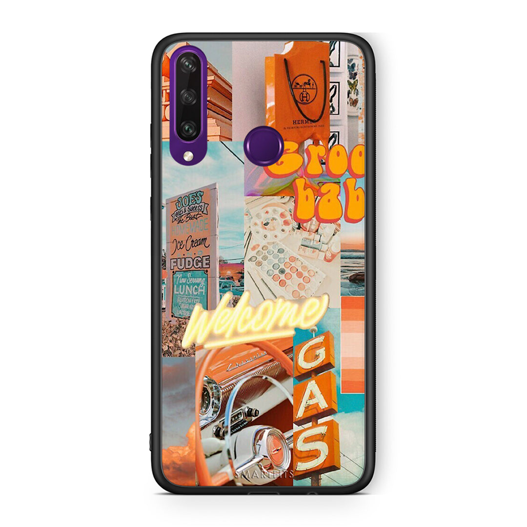 Huawei Y6p Groovy Babe Θήκη Αγίου Βαλεντίνου από τη Smartfits με σχέδιο στο πίσω μέρος και μαύρο περίβλημα | Smartphone case with colorful back and black bezels by Smartfits
