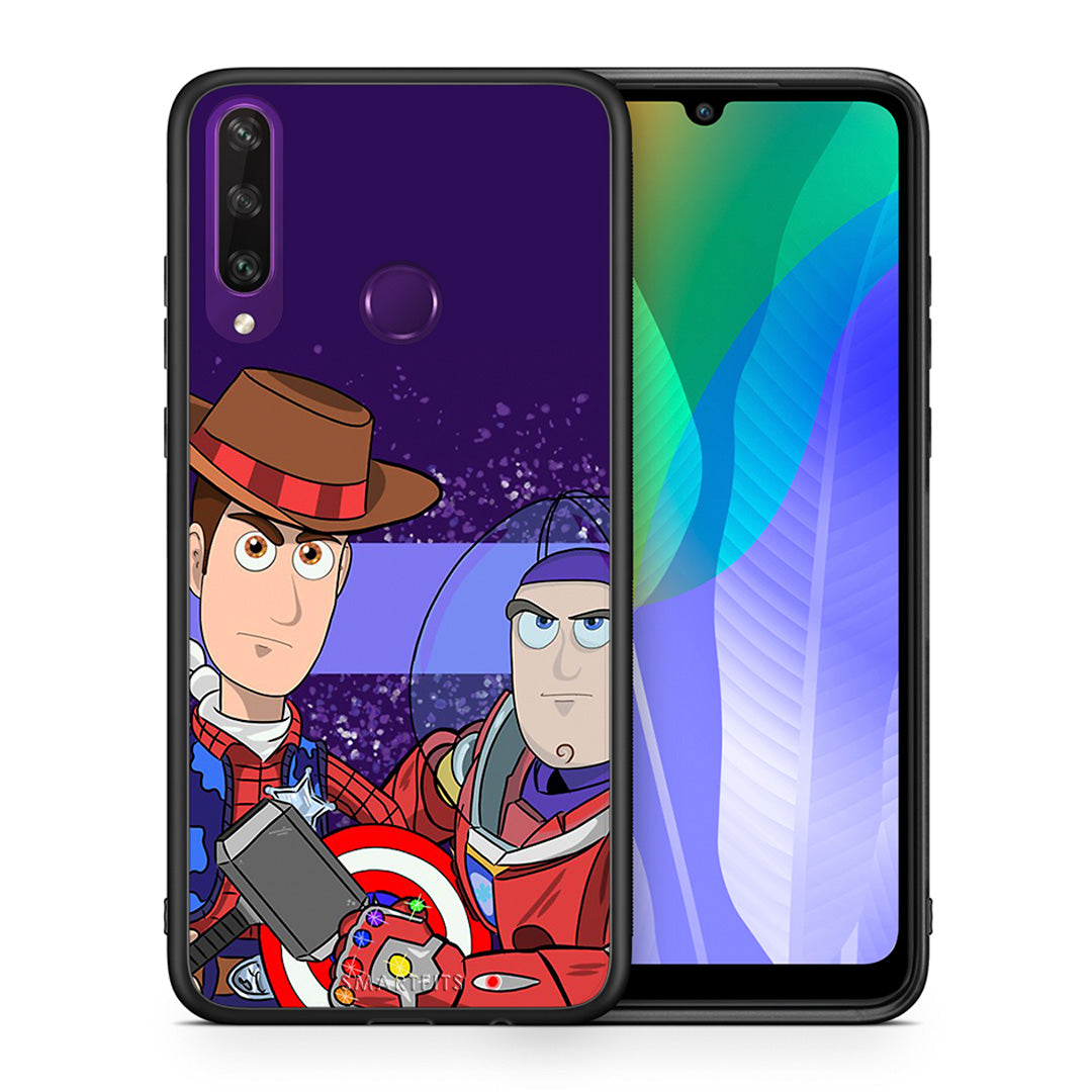 Θήκη Huawei Y6p Infinity Story από τη Smartfits με σχέδιο στο πίσω μέρος και μαύρο περίβλημα | Huawei Y6p Infinity Story case with colorful back and black bezels