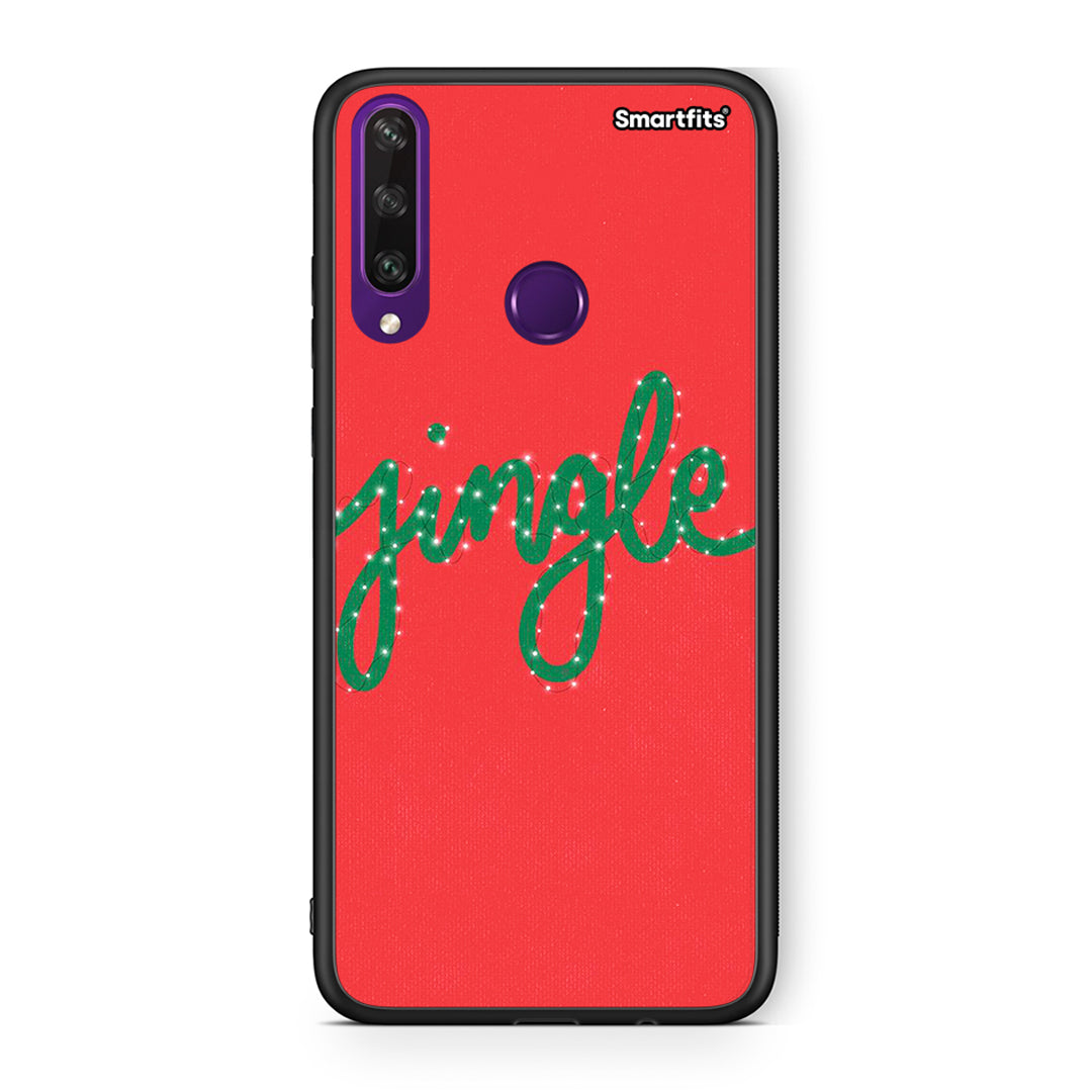 Huawei Y6p Jingle Xmas θήκη από τη Smartfits με σχέδιο στο πίσω μέρος και μαύρο περίβλημα | Smartphone case with colorful back and black bezels by Smartfits