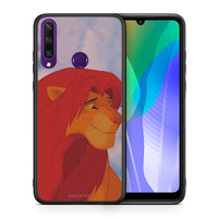 Thumbnail for Θήκη Αγίου Βαλεντίνου Huawei Y6p Lion Love 1 από τη Smartfits με σχέδιο στο πίσω μέρος και μαύρο περίβλημα | Huawei Y6p Lion Love 1 case with colorful back and black bezels