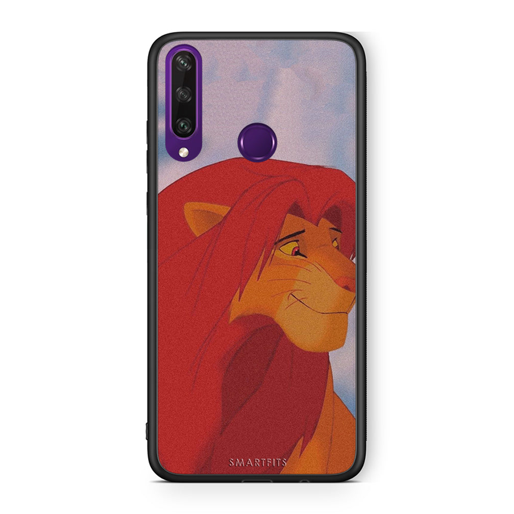 Huawei Y6p Lion Love 1 Θήκη Αγίου Βαλεντίνου από τη Smartfits με σχέδιο στο πίσω μέρος και μαύρο περίβλημα | Smartphone case with colorful back and black bezels by Smartfits