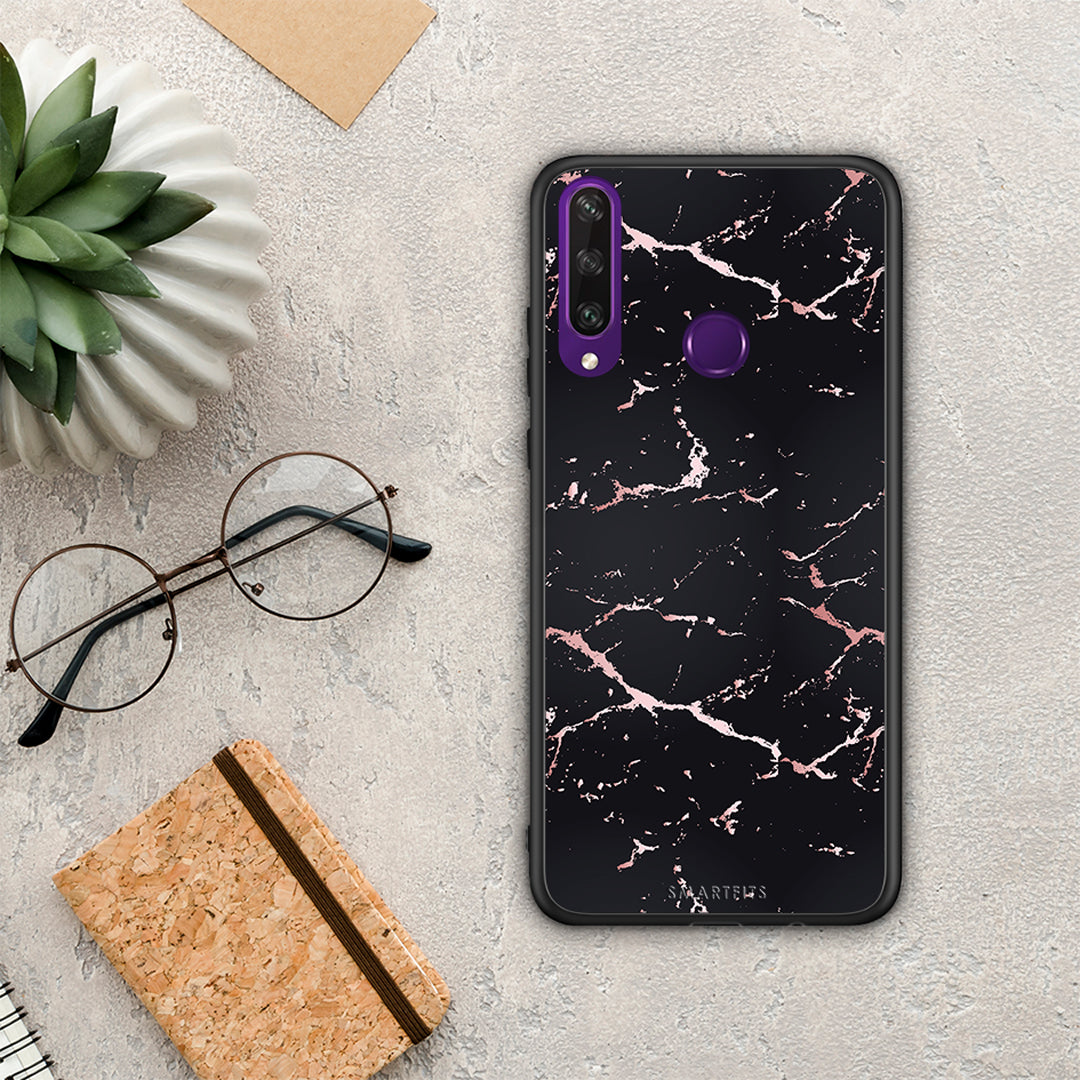 Marble Black Rosegold - Huawei Y6p case