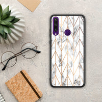 Thumbnail for Marble Gold Geometric - Huawei Y6p case 