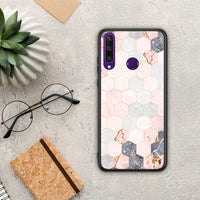 Thumbnail for Marble Hexagon Pink - Huawei Y6p case