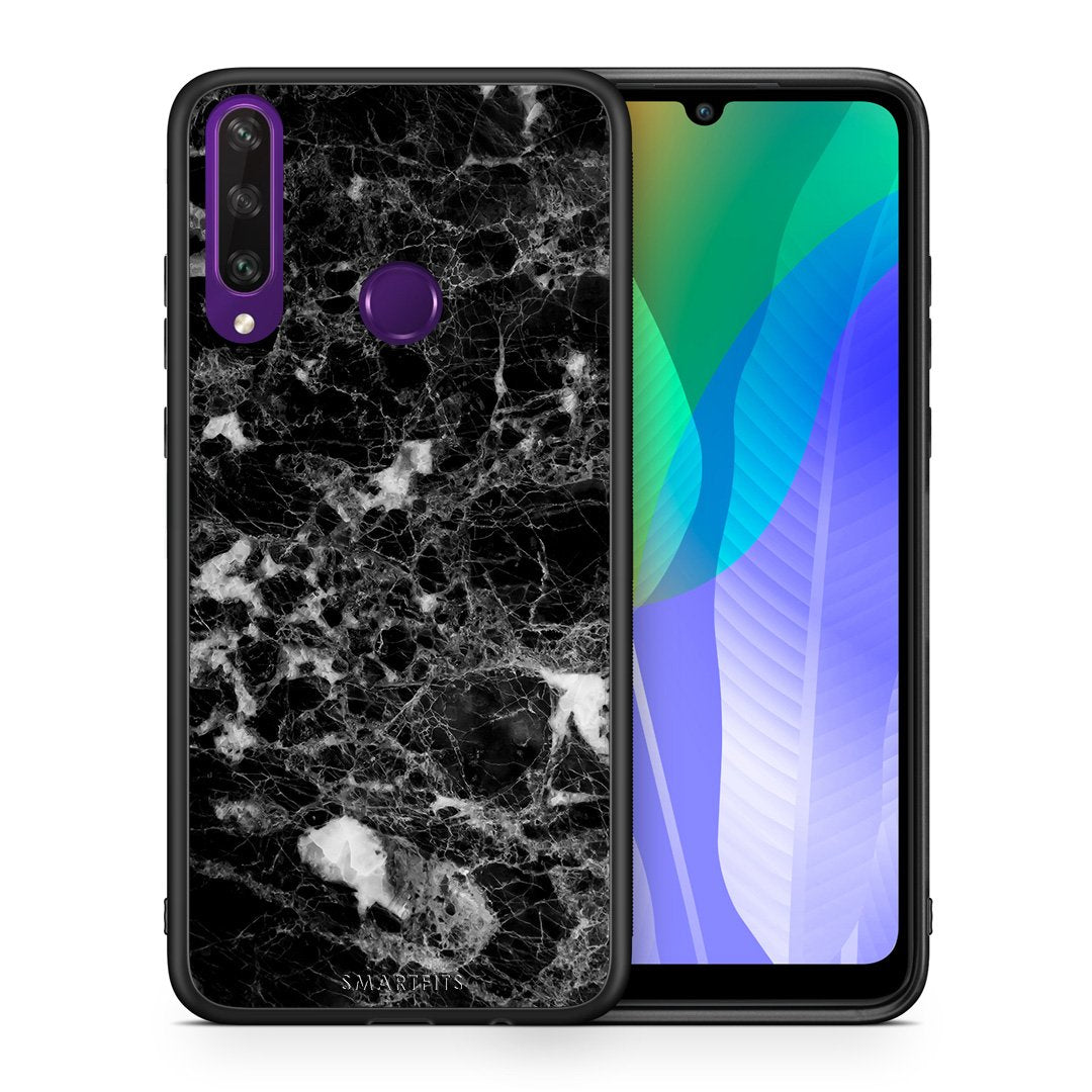 Θήκη Huawei Y6p Male Marble από τη Smartfits με σχέδιο στο πίσω μέρος και μαύρο περίβλημα | Huawei Y6p Male Marble case with colorful back and black bezels