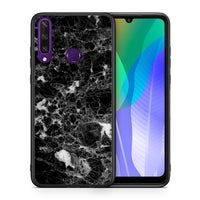 Thumbnail for Θήκη Huawei Y6p Male Marble από τη Smartfits με σχέδιο στο πίσω μέρος και μαύρο περίβλημα | Huawei Y6p Male Marble case with colorful back and black bezels