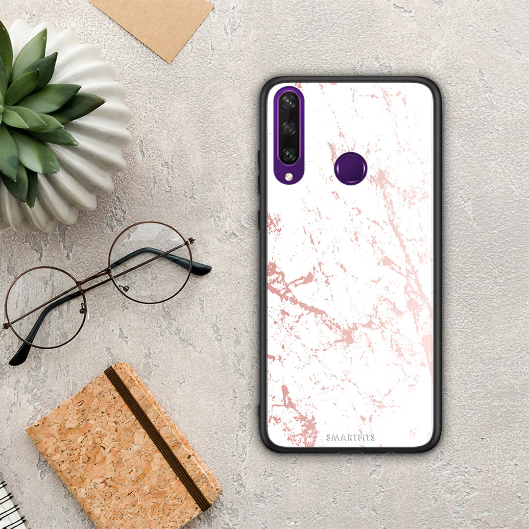 Marble Pink Splash - Huawei Y6p case