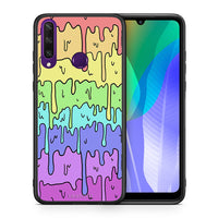 Thumbnail for Θήκη Huawei Y6p Melting Rainbow από τη Smartfits με σχέδιο στο πίσω μέρος και μαύρο περίβλημα | Huawei Y6p Melting Rainbow case with colorful back and black bezels