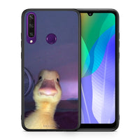 Thumbnail for Θήκη Huawei Y6p Meme Duck από τη Smartfits με σχέδιο στο πίσω μέρος και μαύρο περίβλημα | Huawei Y6p Meme Duck case with colorful back and black bezels