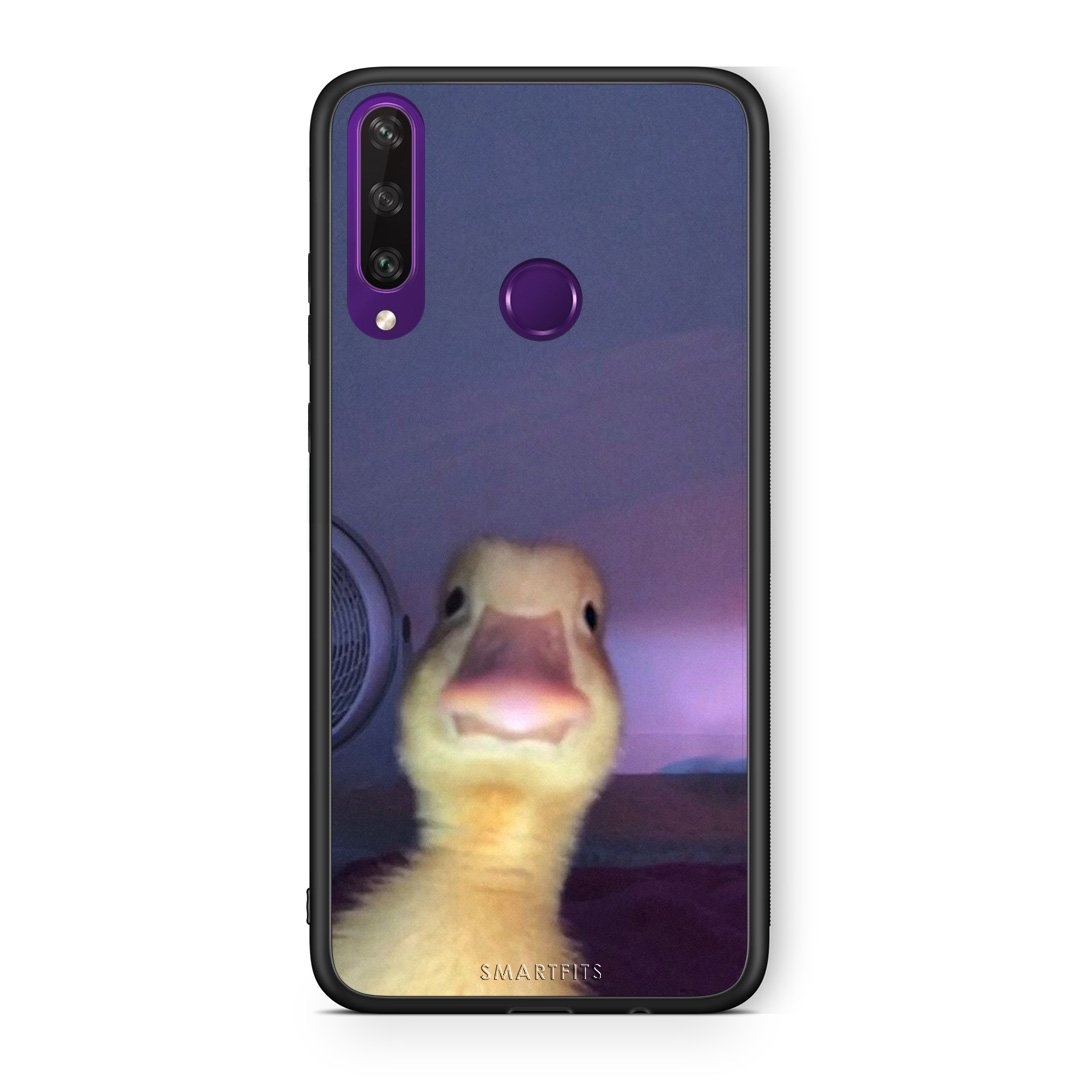 Huawei Y6p Meme Duck θήκη από τη Smartfits με σχέδιο στο πίσω μέρος και μαύρο περίβλημα | Smartphone case with colorful back and black bezels by Smartfits