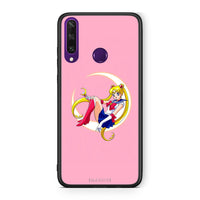 Thumbnail for Huawei Y6p Moon Girl θήκη από τη Smartfits με σχέδιο στο πίσω μέρος και μαύρο περίβλημα | Smartphone case with colorful back and black bezels by Smartfits