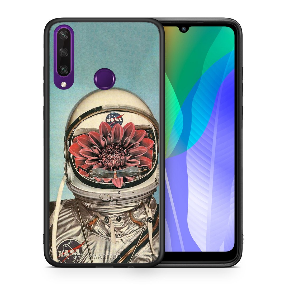 Θήκη Huawei Y6p Nasa Bloom από τη Smartfits με σχέδιο στο πίσω μέρος και μαύρο περίβλημα | Huawei Y6p Nasa Bloom case with colorful back and black bezels