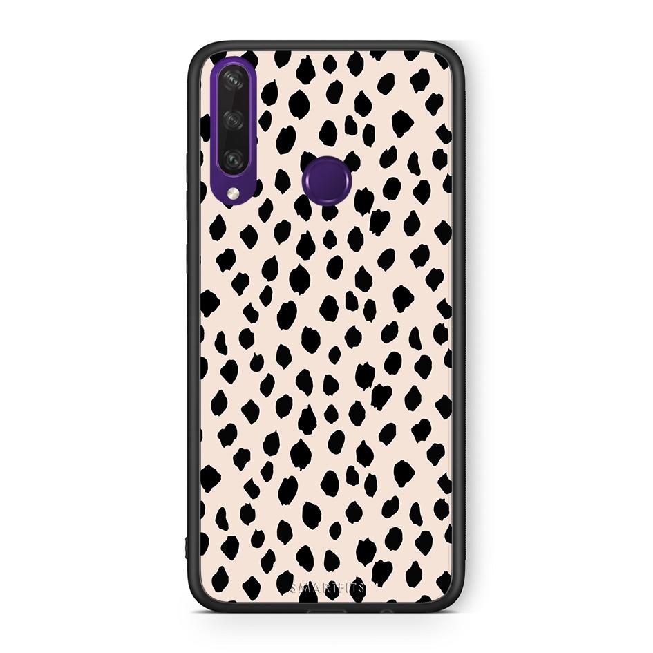 Huawei Y6p New Polka Dots θήκη από τη Smartfits με σχέδιο στο πίσω μέρος και μαύρο περίβλημα | Smartphone case with colorful back and black bezels by Smartfits