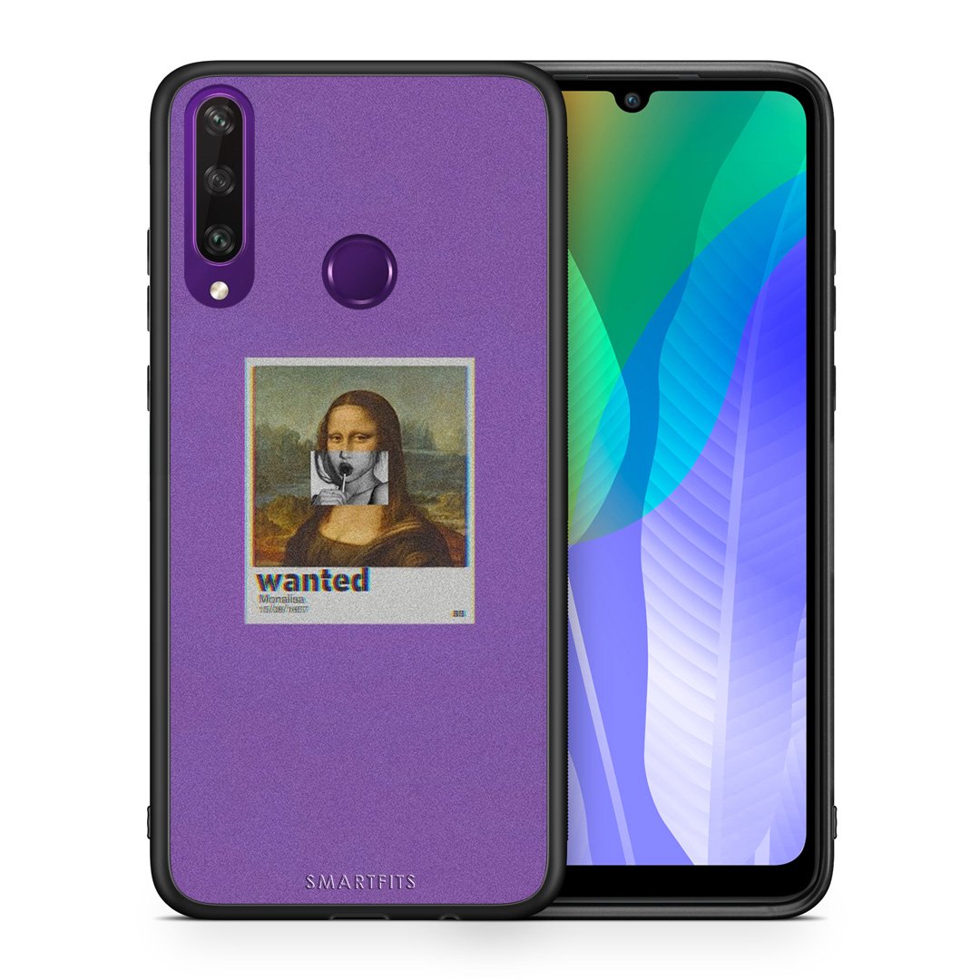 Θήκη Huawei Y6p Monalisa Popart από τη Smartfits με σχέδιο στο πίσω μέρος και μαύρο περίβλημα | Huawei Y6p Monalisa Popart case with colorful back and black bezels