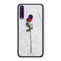 Thumbnail for Huawei Y6p Red Rose θήκη από τη Smartfits με σχέδιο στο πίσω μέρος και μαύρο περίβλημα | Smartphone case with colorful back and black bezels by Smartfits