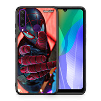 Thumbnail for Θήκη Huawei Y6p Spider Hand από τη Smartfits με σχέδιο στο πίσω μέρος και μαύρο περίβλημα | Huawei Y6p Spider Hand case with colorful back and black bezels