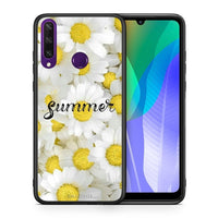 Thumbnail for Θήκη Huawei Y6p Summer Daisies από τη Smartfits με σχέδιο στο πίσω μέρος και μαύρο περίβλημα | Huawei Y6p Summer Daisies case with colorful back and black bezels