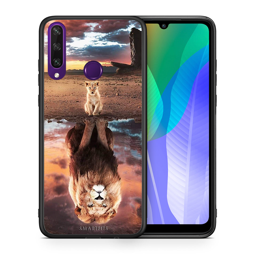 Θήκη Αγίου Βαλεντίνου Huawei Y6p Sunset Dreams από τη Smartfits με σχέδιο στο πίσω μέρος και μαύρο περίβλημα | Huawei Y6p Sunset Dreams case with colorful back and black bezels