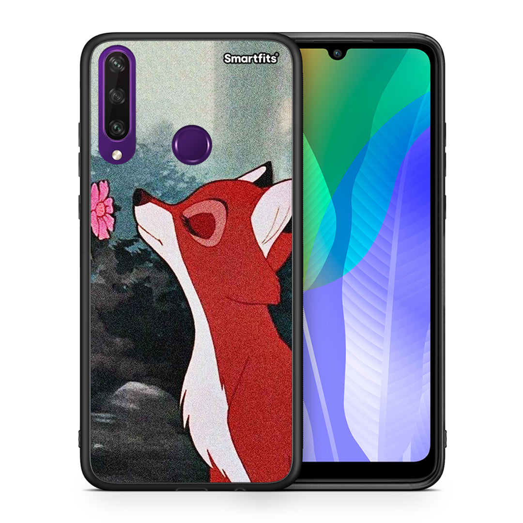 Θήκη Huawei Y6p Tod And Vixey Love 2 από τη Smartfits με σχέδιο στο πίσω μέρος και μαύρο περίβλημα | Huawei Y6p Tod And Vixey Love 2 case with colorful back and black bezels