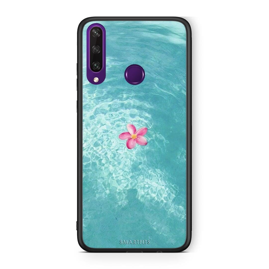 Huawei Y6p Water Flower Θήκη από τη Smartfits με σχέδιο στο πίσω μέρος και μαύρο περίβλημα | Smartphone case with colorful back and black bezels by Smartfits