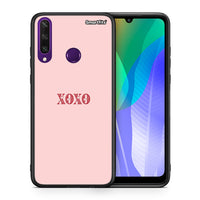 Thumbnail for Θήκη Huawei Y6p XOXO Love από τη Smartfits με σχέδιο στο πίσω μέρος και μαύρο περίβλημα | Huawei Y6p XOXO Love case with colorful back and black bezels