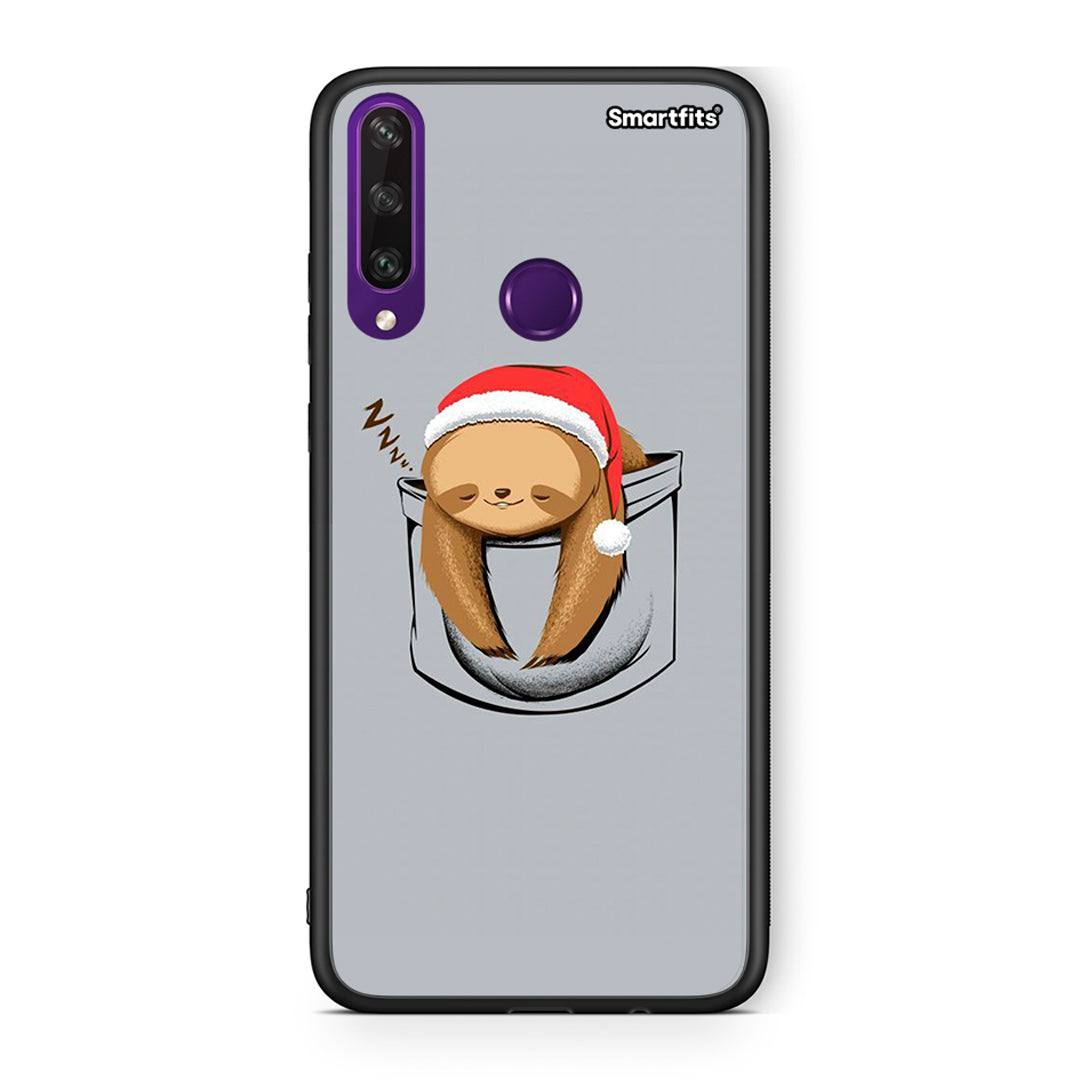 Huawei Y6p Xmas Zzzz θήκη από τη Smartfits με σχέδιο στο πίσω μέρος και μαύρο περίβλημα | Smartphone case with colorful back and black bezels by Smartfits