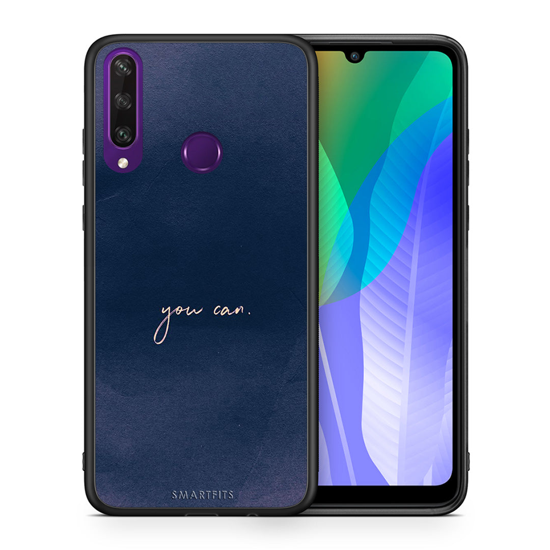 Θήκη Huawei Y6p You Can από τη Smartfits με σχέδιο στο πίσω μέρος και μαύρο περίβλημα | Huawei Y6p You Can case with colorful back and black bezels