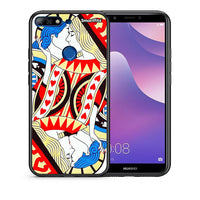 Thumbnail for Θήκη Huawei Y7 2018 Card Love από τη Smartfits με σχέδιο στο πίσω μέρος και μαύρο περίβλημα | Huawei Y7 2018 Card Love case with colorful back and black bezels