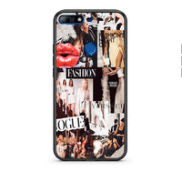 Thumbnail for Huawei Y7 2018 Collage Fashion Θήκη Αγίου Βαλεντίνου από τη Smartfits με σχέδιο στο πίσω μέρος και μαύρο περίβλημα | Smartphone case with colorful back and black bezels by Smartfits
