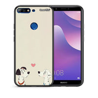 Thumbnail for Θήκη Huawei Y7 2018 Dalmatians Love από τη Smartfits με σχέδιο στο πίσω μέρος και μαύρο περίβλημα | Huawei Y7 2018 Dalmatians Love case with colorful back and black bezels