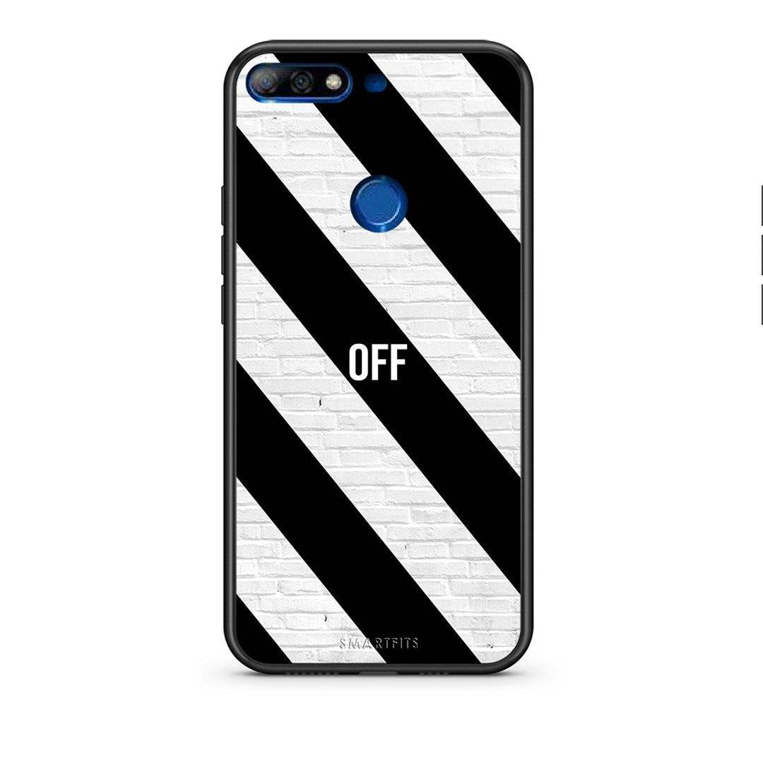Huawei Y7 2018 Get Off θήκη από τη Smartfits με σχέδιο στο πίσω μέρος και μαύρο περίβλημα | Smartphone case with colorful back and black bezels by Smartfits