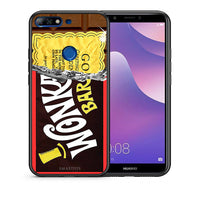 Thumbnail for Θήκη Huawei Y7 2018 Golden Ticket από τη Smartfits με σχέδιο στο πίσω μέρος και μαύρο περίβλημα | Huawei Y7 2018 Golden Ticket case with colorful back and black bezels