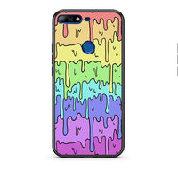 Thumbnail for Huawei Y7 2018 Melting Rainbow θήκη από τη Smartfits με σχέδιο στο πίσω μέρος και μαύρο περίβλημα | Smartphone case with colorful back and black bezels by Smartfits