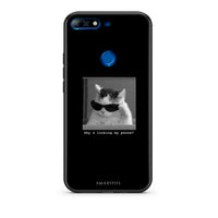 Thumbnail for Huawei Y7 2018 Meme Cat θήκη από τη Smartfits με σχέδιο στο πίσω μέρος και μαύρο περίβλημα | Smartphone case with colorful back and black bezels by Smartfits