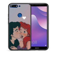 Thumbnail for Θήκη Αγίου Βαλεντίνου Huawei Y7 2018 Mermaid Love από τη Smartfits με σχέδιο στο πίσω μέρος και μαύρο περίβλημα | Huawei Y7 2018 Mermaid Love case with colorful back and black bezels