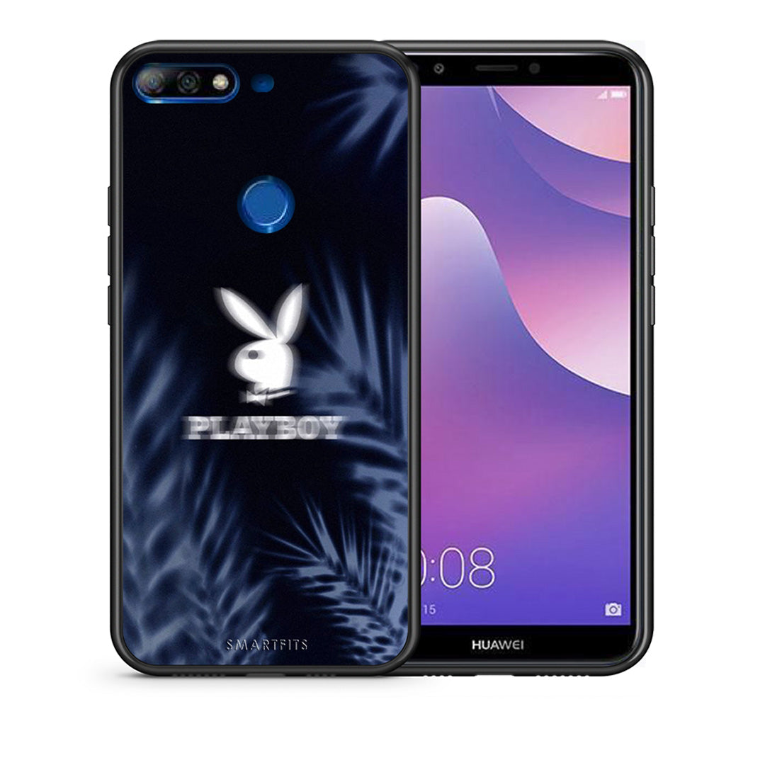 Θήκη Huawei Y7 2018 Sexy Rabbit από τη Smartfits με σχέδιο στο πίσω μέρος και μαύρο περίβλημα | Huawei Y7 2018 Sexy Rabbit case with colorful back and black bezels