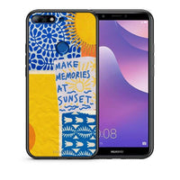 Thumbnail for Θήκη Huawei Y7 2018 Sunset Memories από τη Smartfits με σχέδιο στο πίσω μέρος και μαύρο περίβλημα | Huawei Y7 2018 Sunset Memories case with colorful back and black bezels