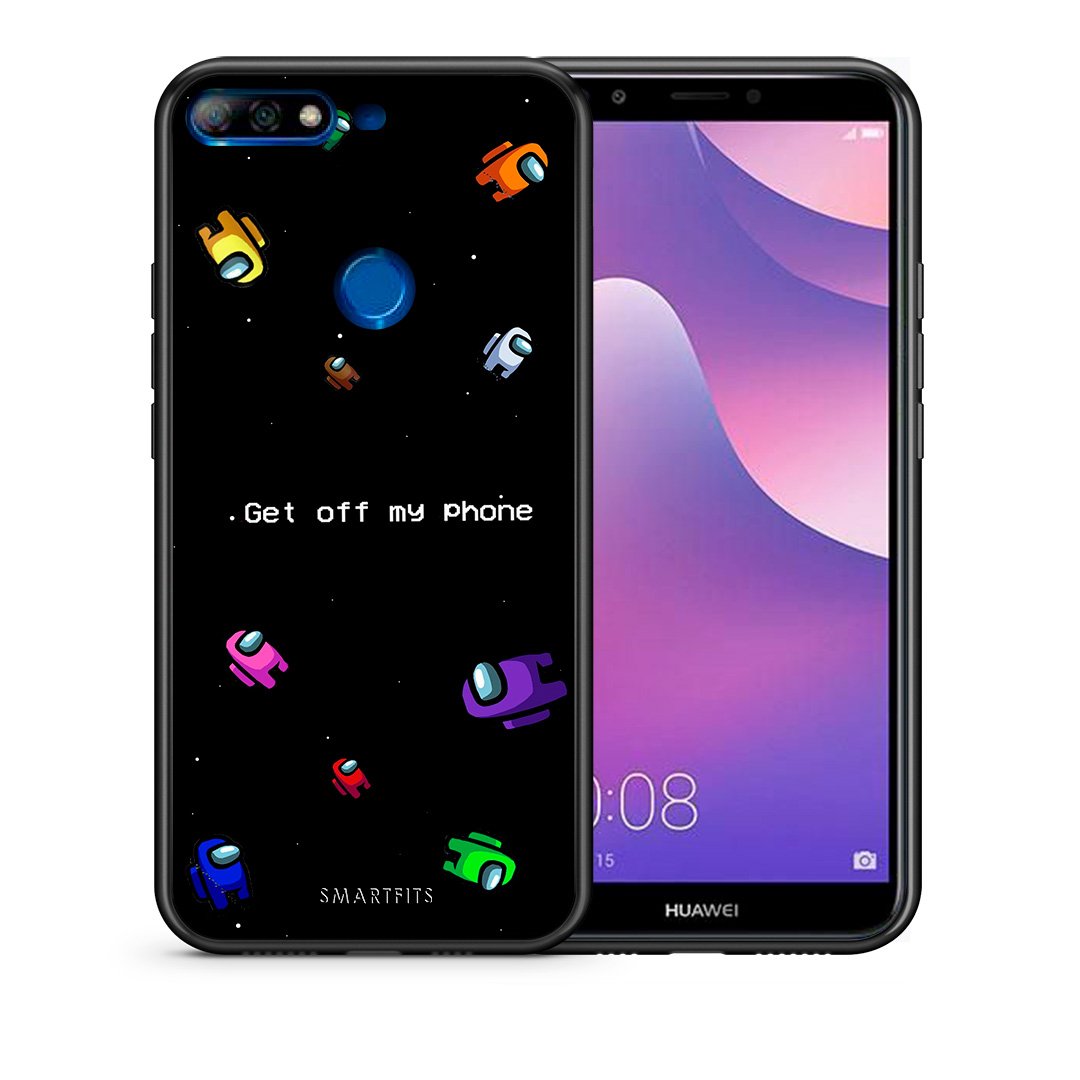 Θήκη Huawei Y7 2018 AFK Text από τη Smartfits με σχέδιο στο πίσω μέρος και μαύρο περίβλημα | Huawei Y7 2018 AFK Text case with colorful back and black bezels