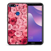 Thumbnail for Θήκη Huawei Y7 2018 RoseGarden Valentine από τη Smartfits με σχέδιο στο πίσω μέρος και μαύρο περίβλημα | Huawei Y7 2018 RoseGarden Valentine case with colorful back and black bezels