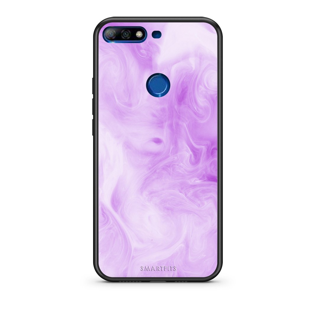 99 - Huawei Y7 2018 Watercolor Lavender case, cover, bumper