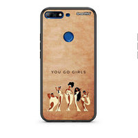 Thumbnail for Huawei Y7 2018 You Go Girl θήκη από τη Smartfits με σχέδιο στο πίσω μέρος και μαύρο περίβλημα | Smartphone case with colorful back and black bezels by Smartfits
